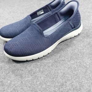 Skechers Slip-ins On-the-GO Flex Navy Geometric Loafers 138182 NVW Womens 10